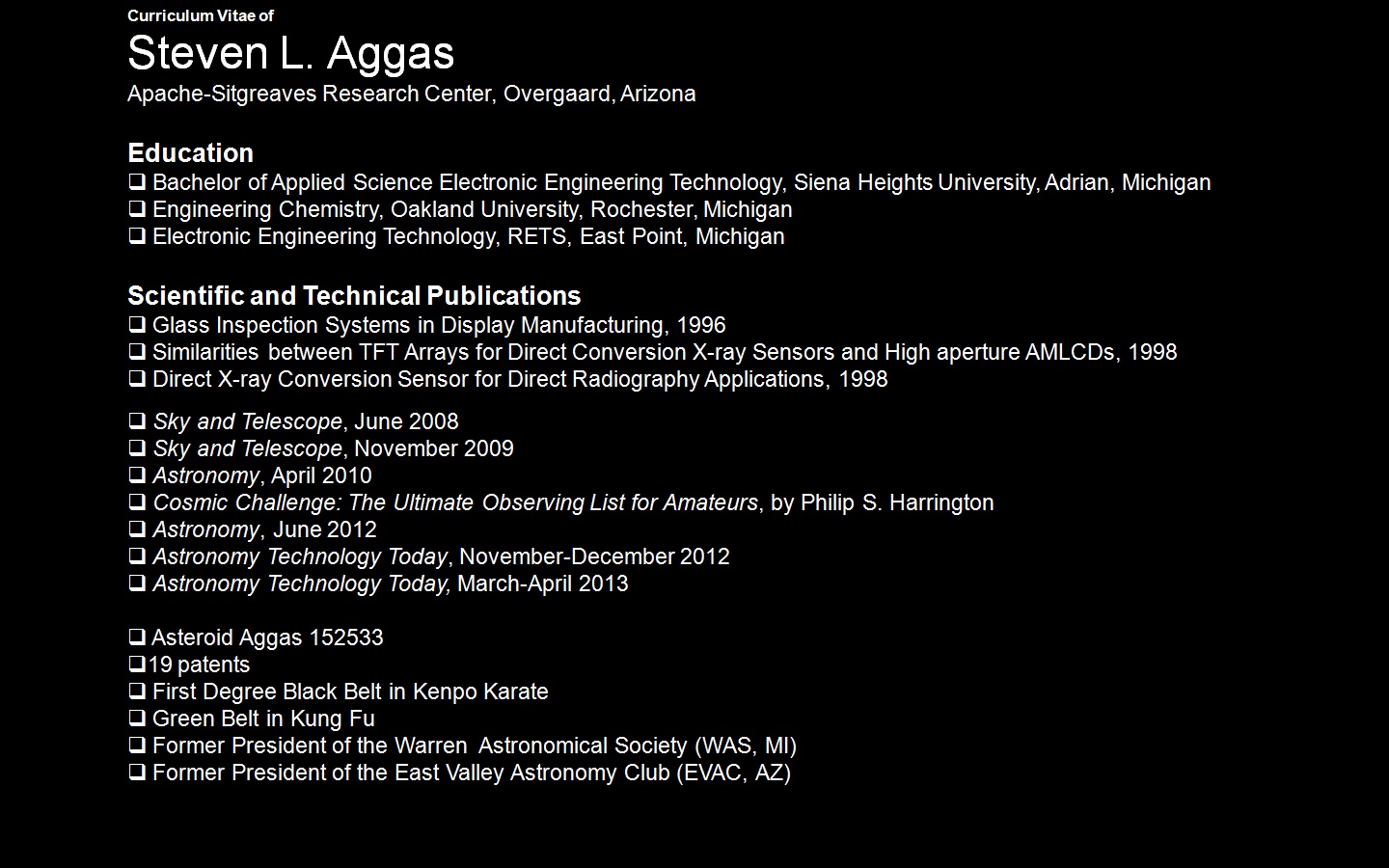CV of Steven Aggas.jpg